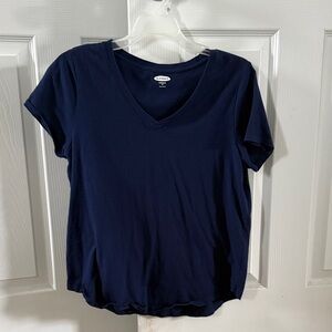 Old Navy Women's Deep Blue Short Sleeve Tee